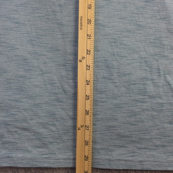 Criquet Polo Medium Green Heathered Long Sleeve Golf Performance Logo - Picture 5 of 8